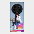 Girl With Flower Glossy Metal Case Cover For Xiaomi 14 Ultra