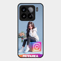 Girl With Flower Glossy Metal Case Cover For Xiaomi 15 5G