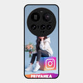 Girl With Flower Glossy Metal Case Cover For Xiaomi 15 Ultra 5G