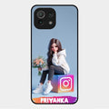 Girl With Flower Glossy Metal Case Cover For Xiaomi Mi 11 Lite
