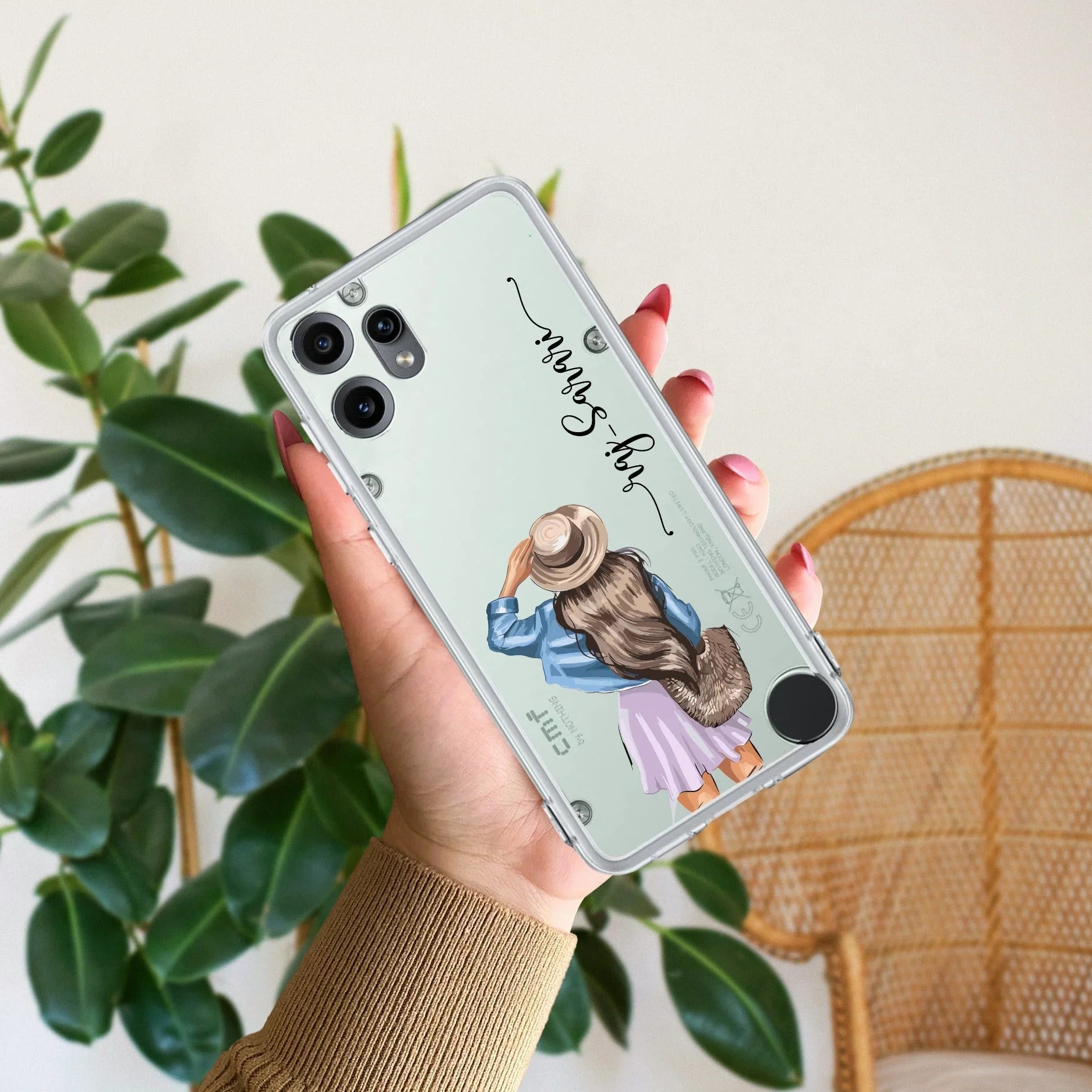 Girl With Hat Customize Transparent Silicon Case For Nothing - ShopOnCliQ