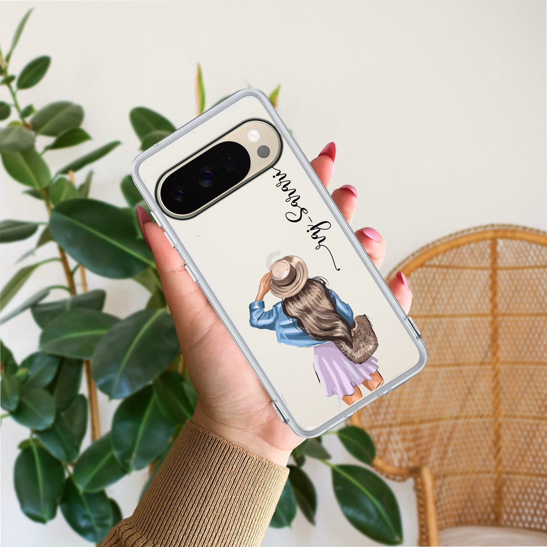Girl With Hat Customize Transparent Silicon Case For Google - ShopOnCliQ
