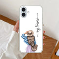 Girl With Hat Customize Anti Yellow Clear Case For iPhone 16 Plus