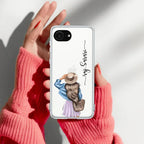 Girl With Hat Customize Anti Yellow Clear Phone Case For iPhone 16e