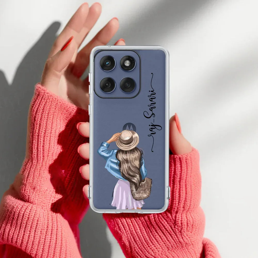 Girl With Hat Customize Transparent Silicon Case For Motorola - ShopOnCliQ