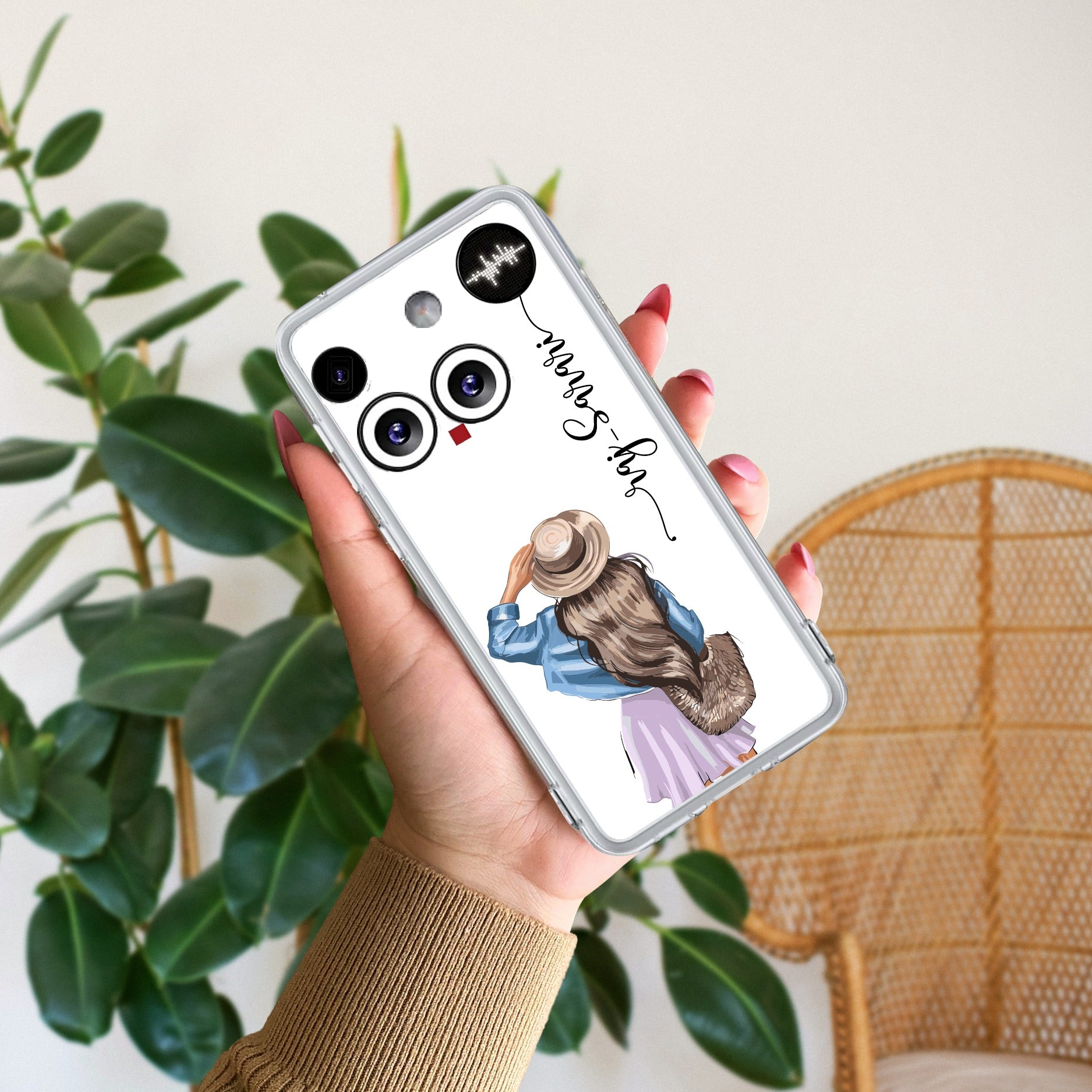 Girl With Hat Customize Anti Yellow Case For Nothing Phone 3