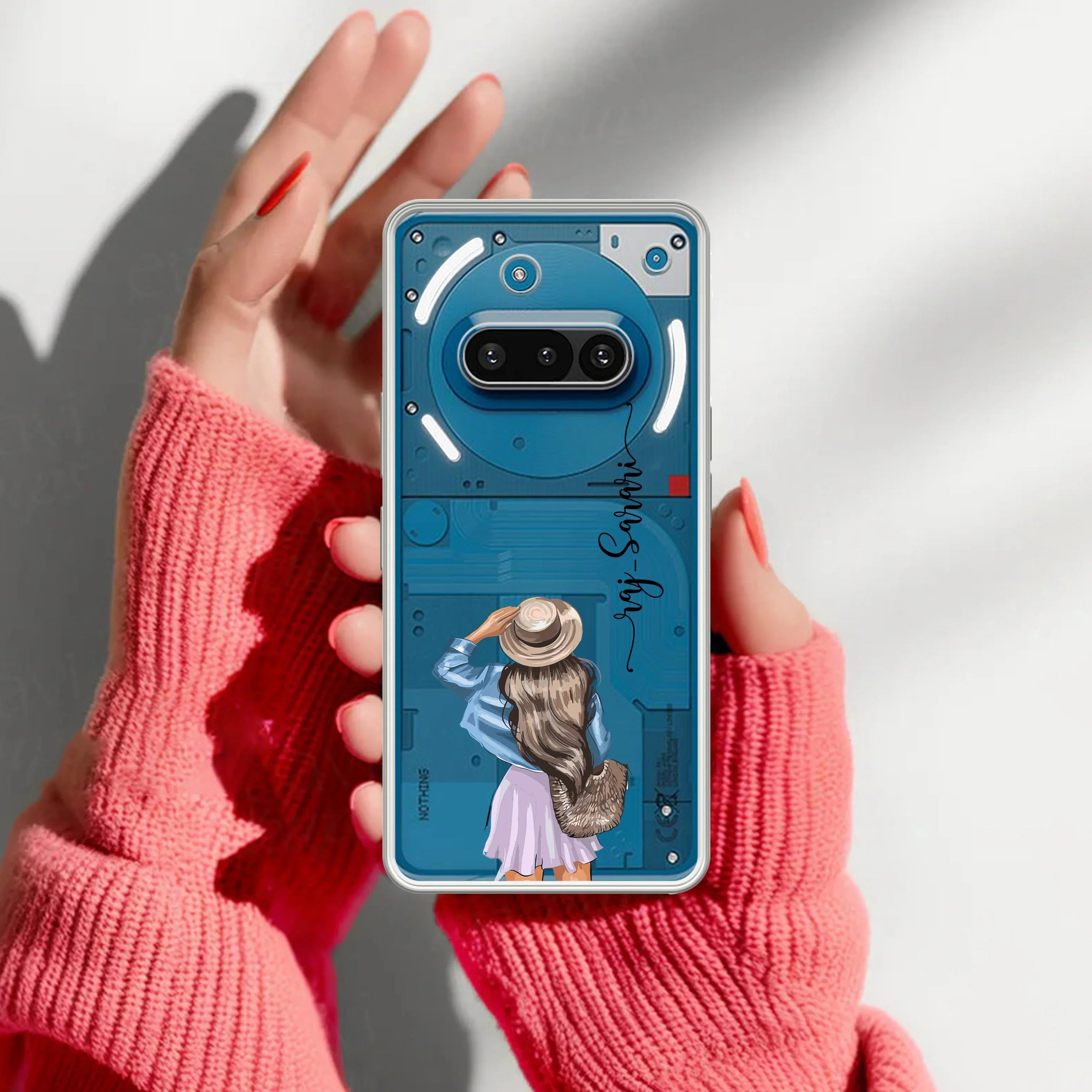 Girl With Hat Customize Transparent Silicon Case For Nothing - ShopOnCliQ