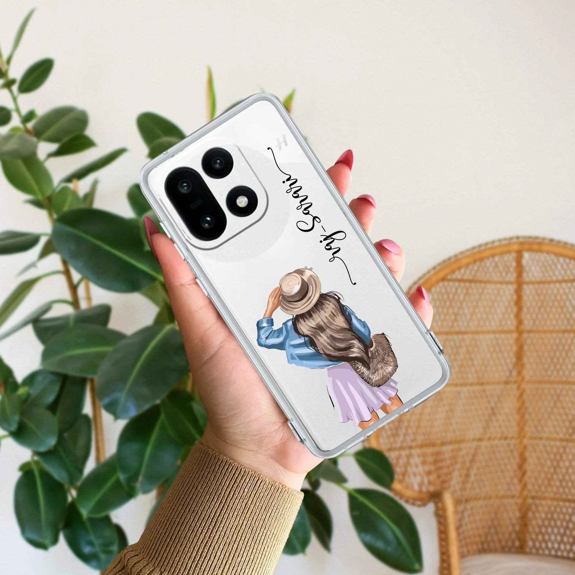 Girl With Hat Customize Transparent Silicon Case For OnePlus - ShopOnCliQ