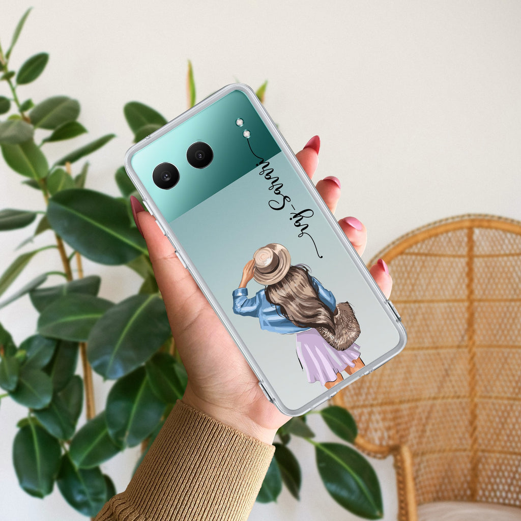 Girl With Hat Customize Anti Yellow Case For OnePlus Nord 4 5G