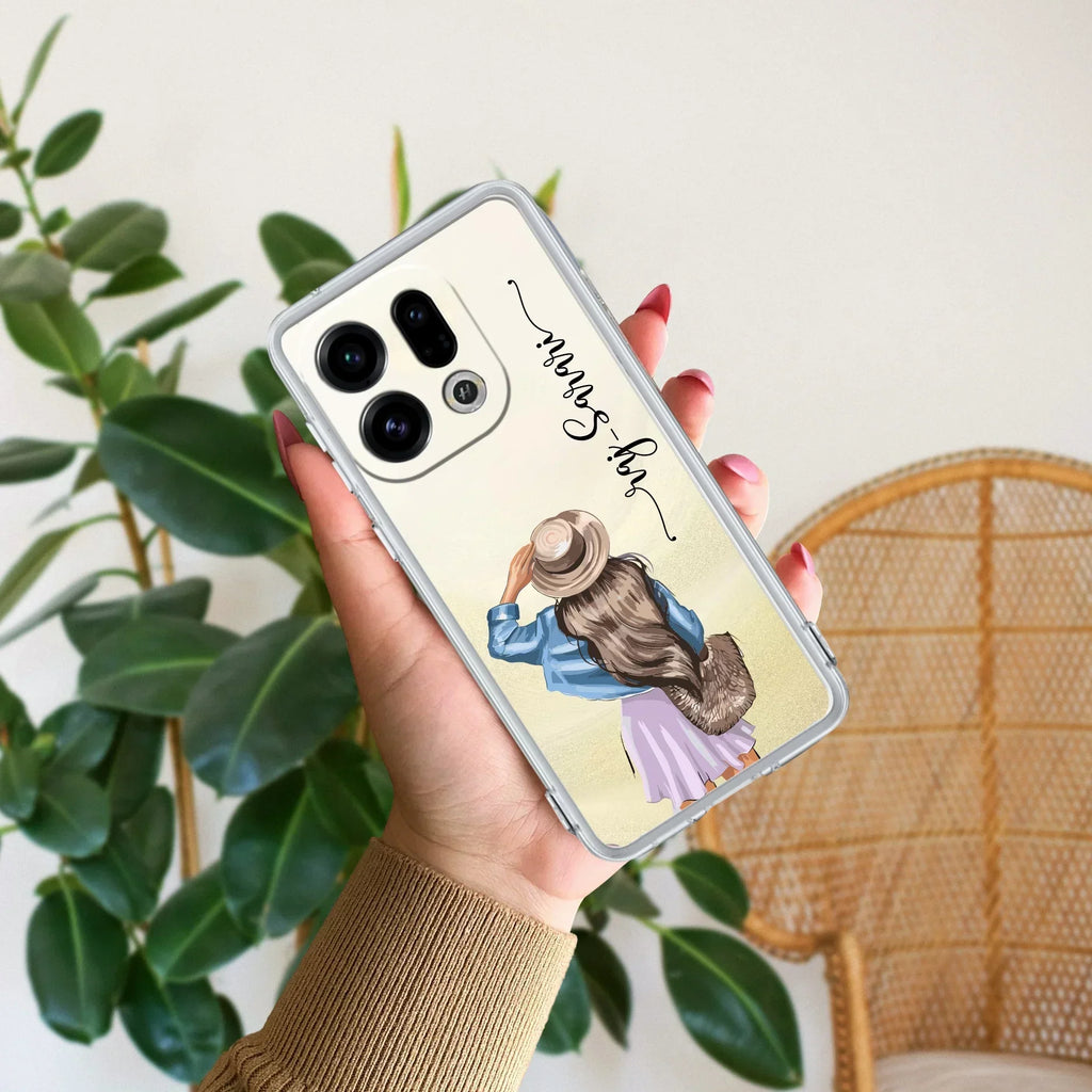 Girl With Hat Customize Transparent Silicon Case For Oppo A5 5G