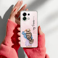 Girl With Flower Customize Transparent Silicon Case For Oppo A5 5G