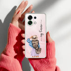 Girl With Flower Customize Transparent Silicon Case For Oppo A5 5G