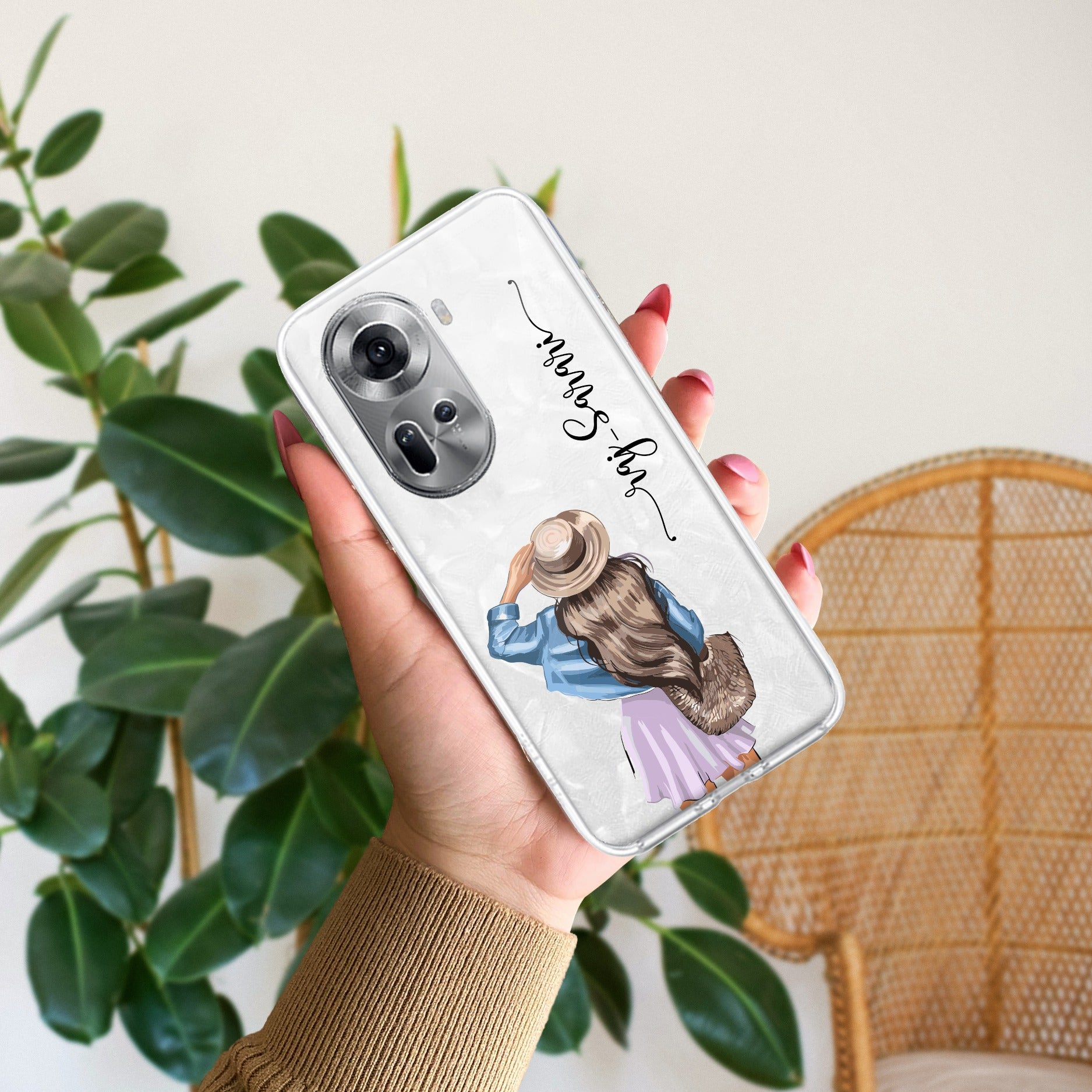 Personalized Pink Blossom Girl Anti Yellow Case For Google Pixel 9a 5G