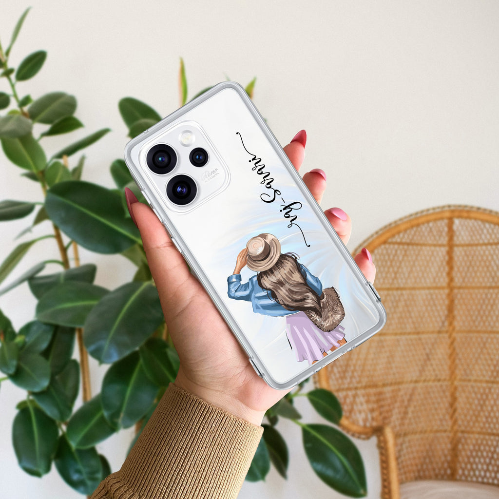 Girl With Hat Customize Anti Yellow Case For Oppo Reno 15 Pro 5G