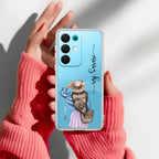 Girl With Hat Customize Anti Yelllow Case For Realme 15X 5G