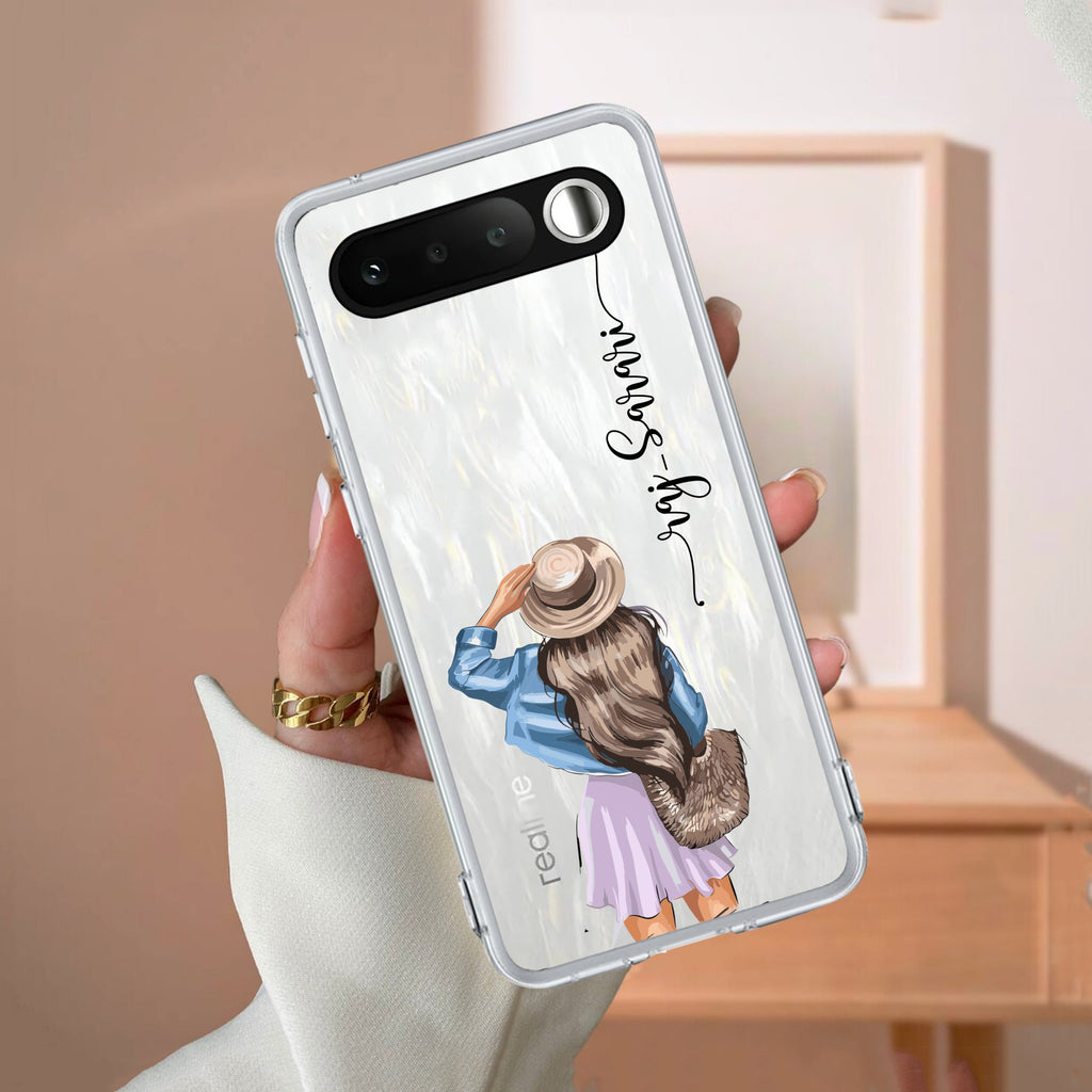 Girl With Hat Customize Anti Yellow Case For Realme 16 5G