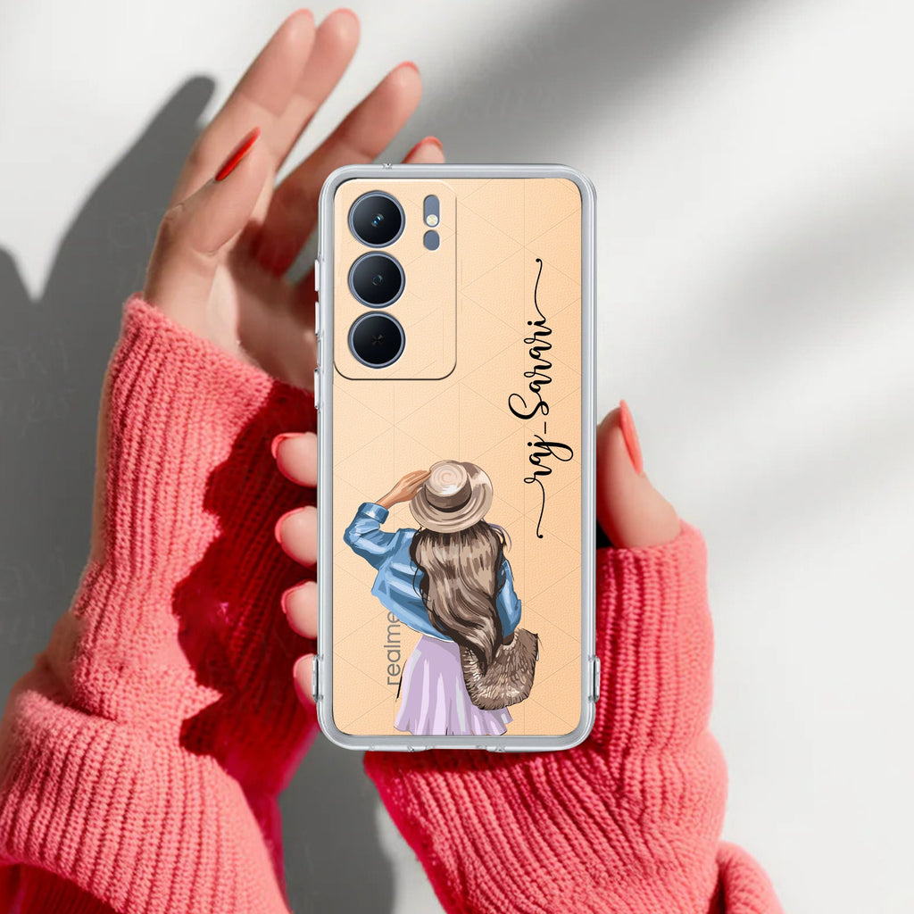 Girl With Hat Customize Anti Yelllow Case For Realme Narzo 80 Lite 5G