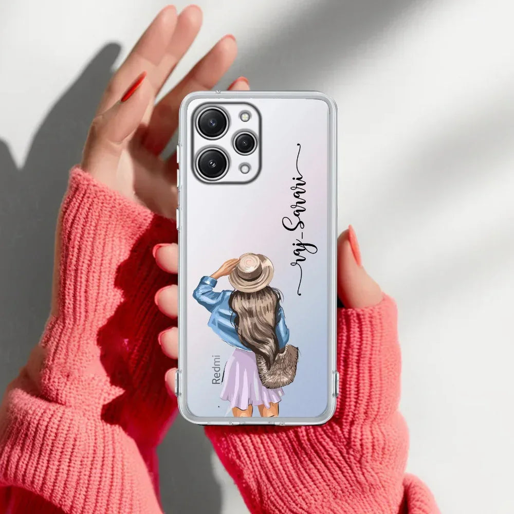 Girl With Hat Customize Transparent Silicon Case For Mi 10T 5G / Mi 10T Pro