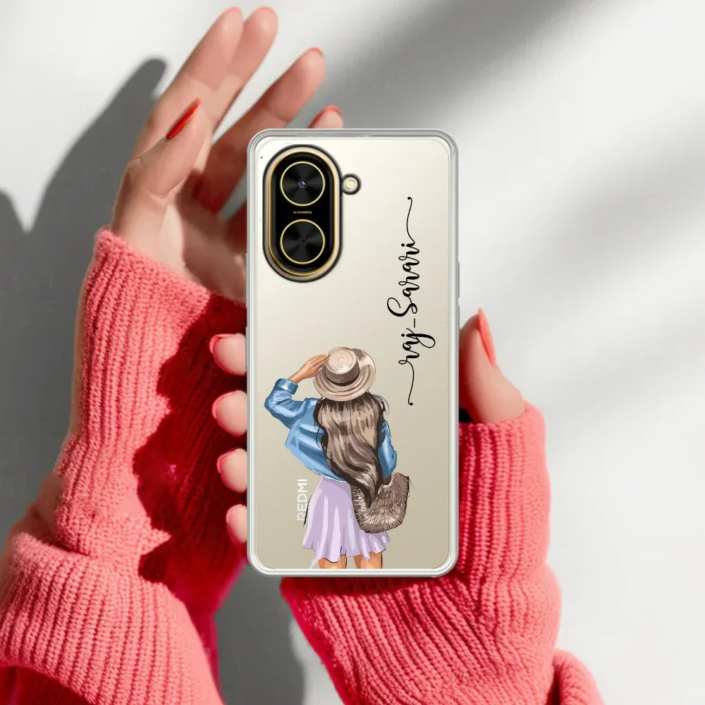 Girl With Hat Customize Transparent Silicon Case For Redmi/Xiaomi - ShopOnCliQ