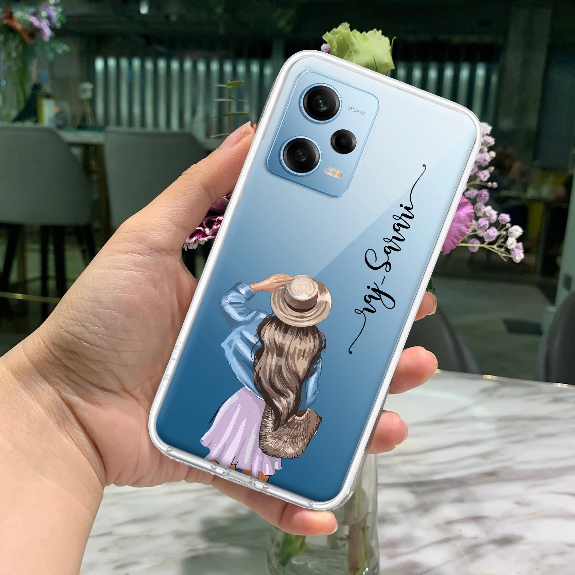 Girl With Hat Customize Transparent Silicon Case For Redmi/Xiaomi