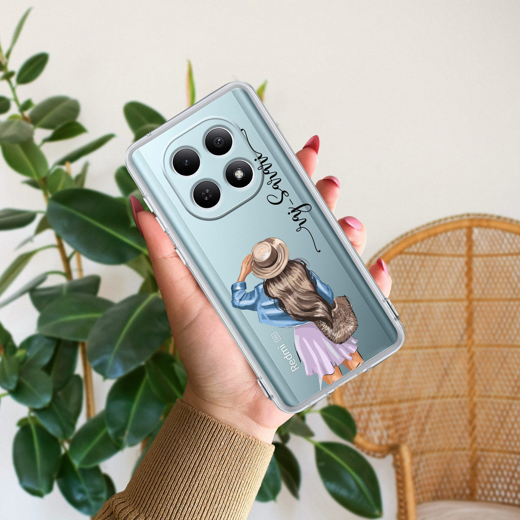 Girl With Hat Customize Anti Yellow Case For Redmi Note 15 5G