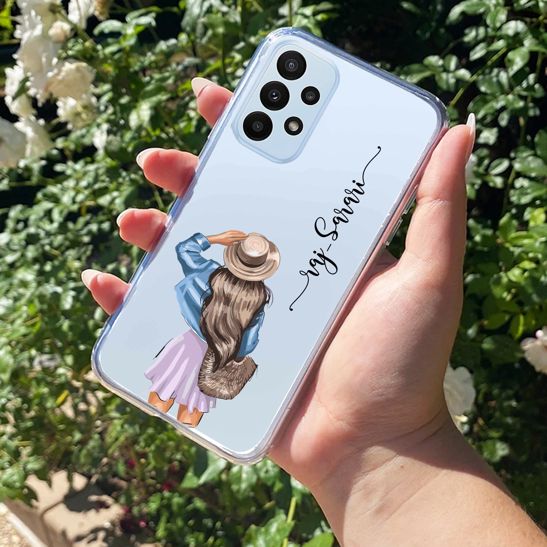 Girl With Hat Customize Transparent Silicon Case For Samsung Galaxy A33