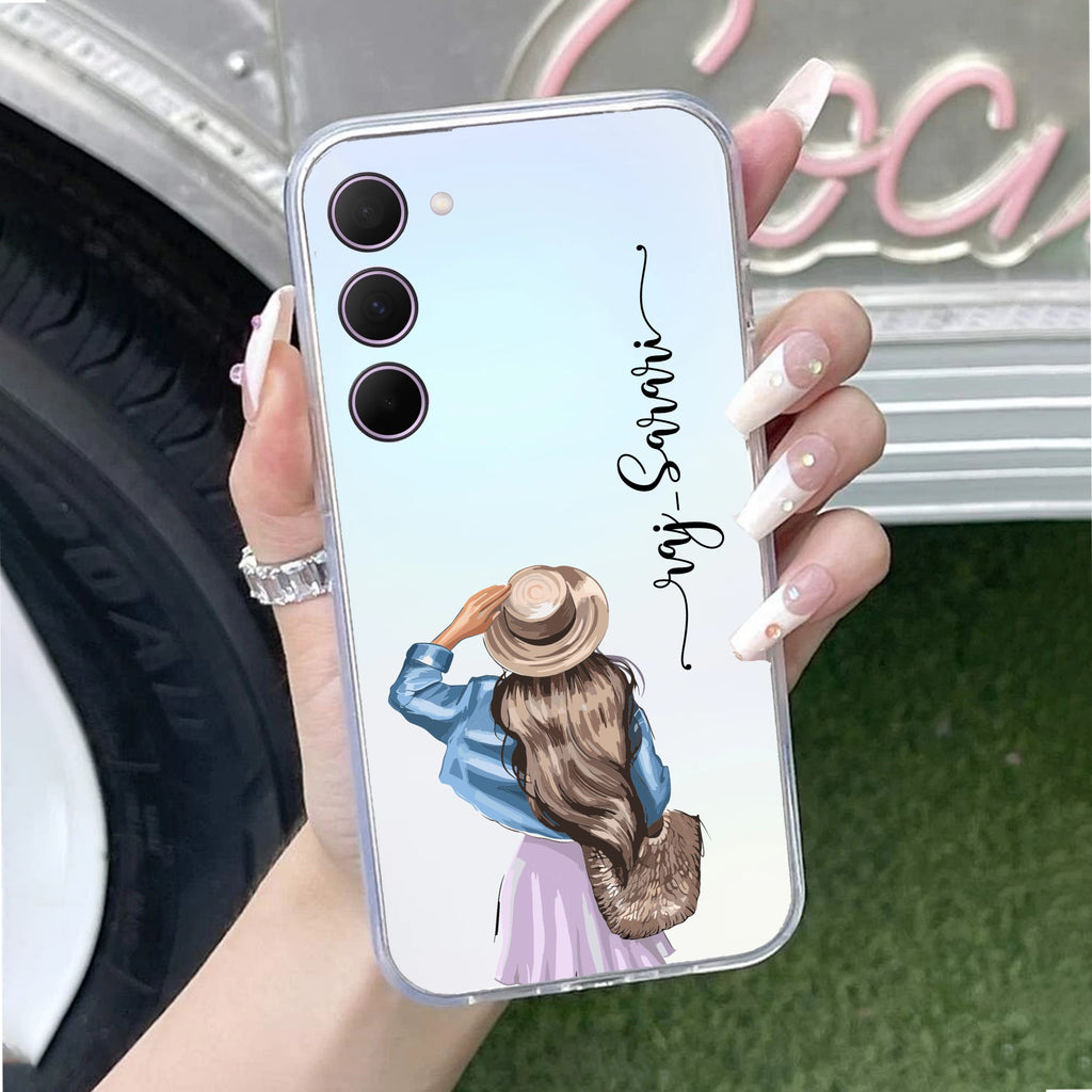 Girl With Hat Customize Anti Yellow Case For Samsung Galaxy S23 Plus 5G