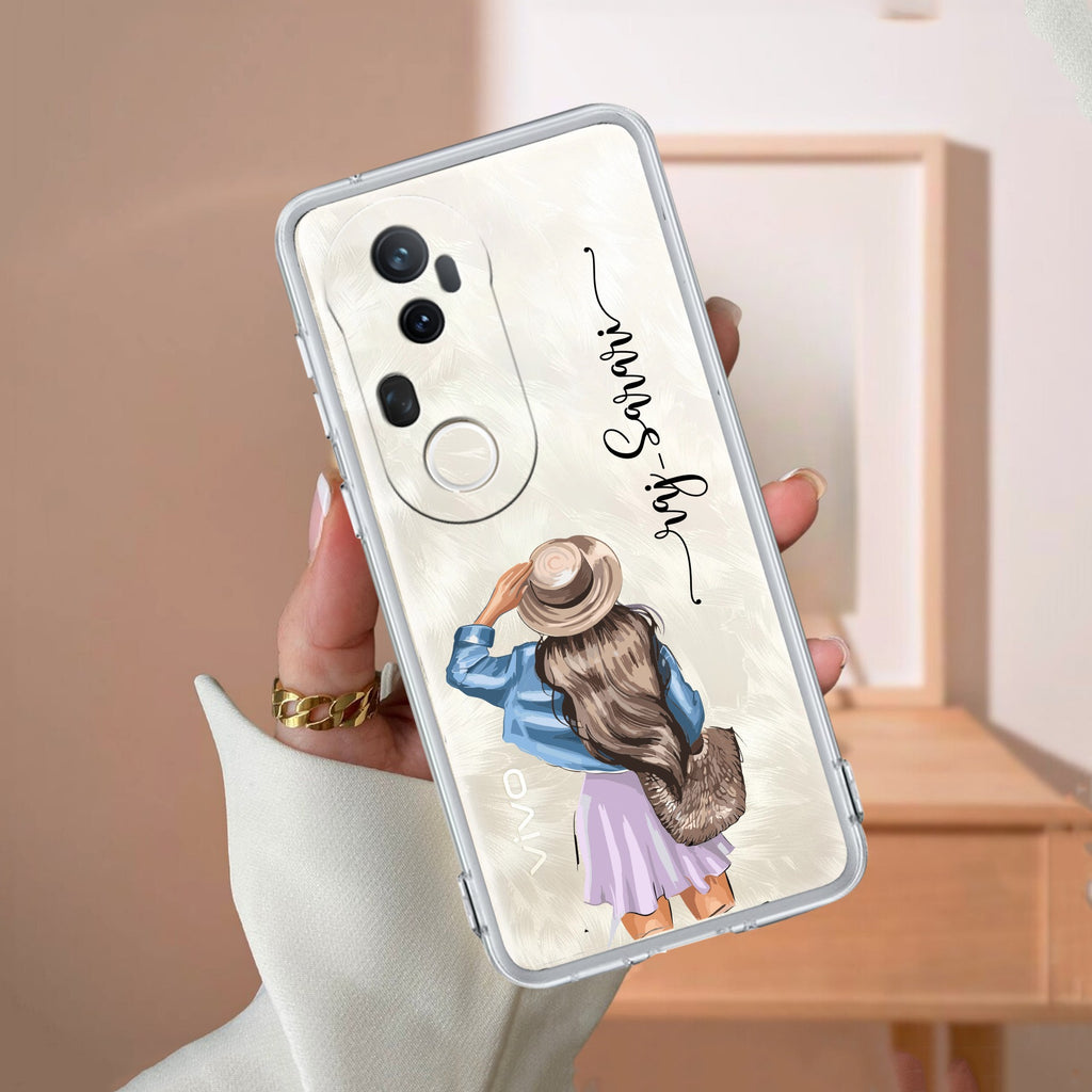 Girl With Hat Customize Anti Yellow Case For Vivo T4 Ultra 5G