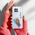 Girl With Hat Customize Transparent Silicon Case For Vivo X90 5G