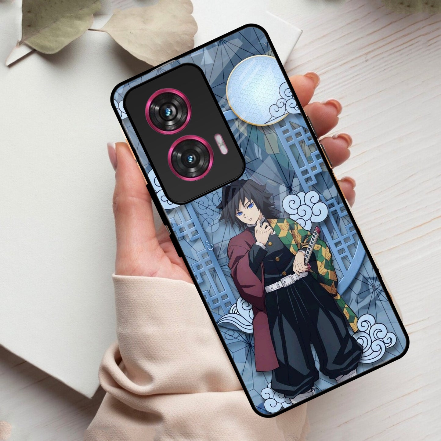 Giyu Tomioka Glass Case Cover For Motorola