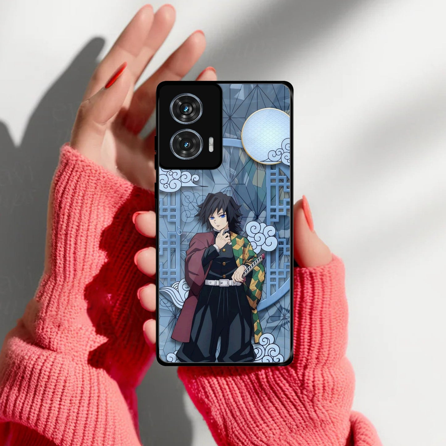 Giyu Tomioka Glass Case Cover For Motorola