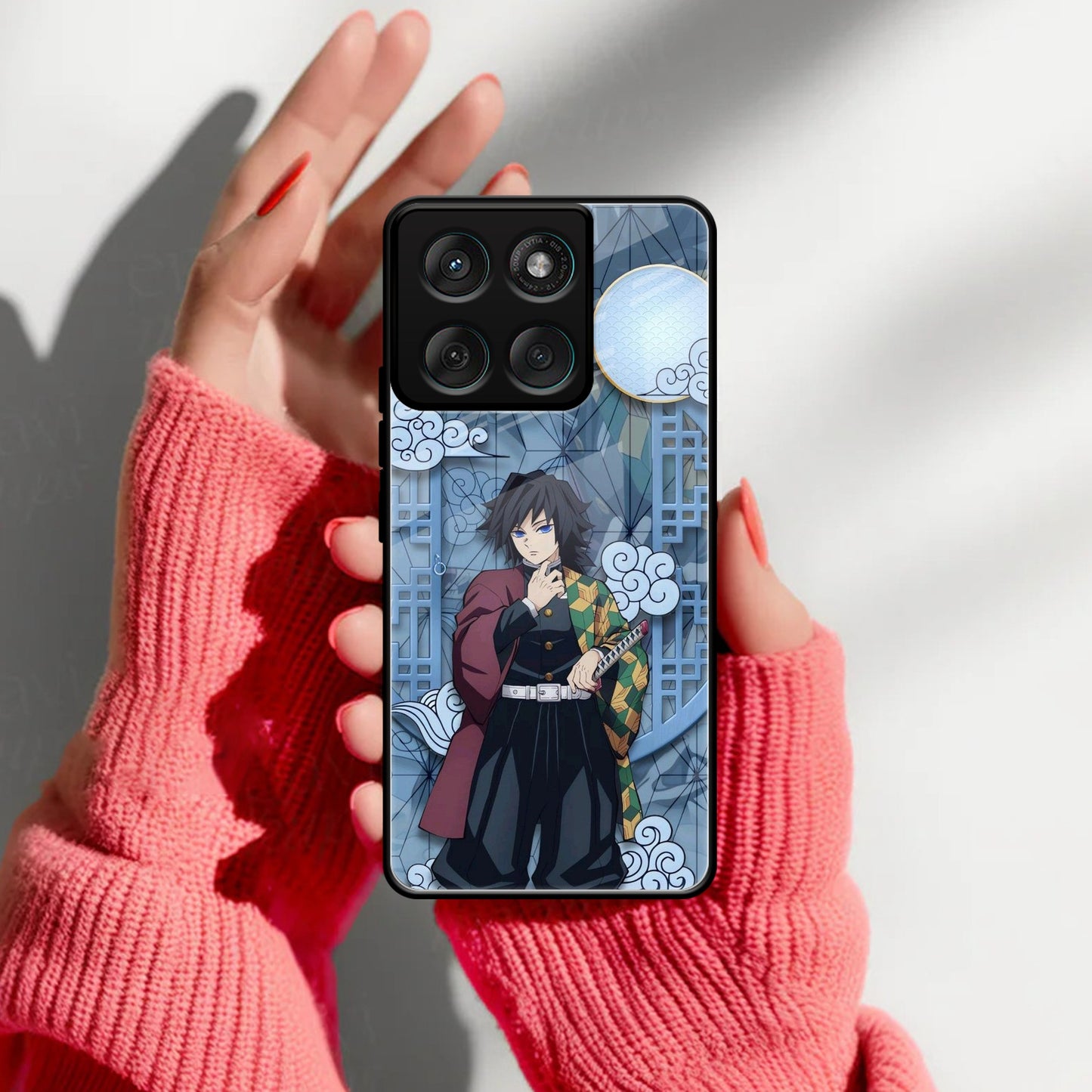 Giyu Tomioka Glass Case Cover For Motorola