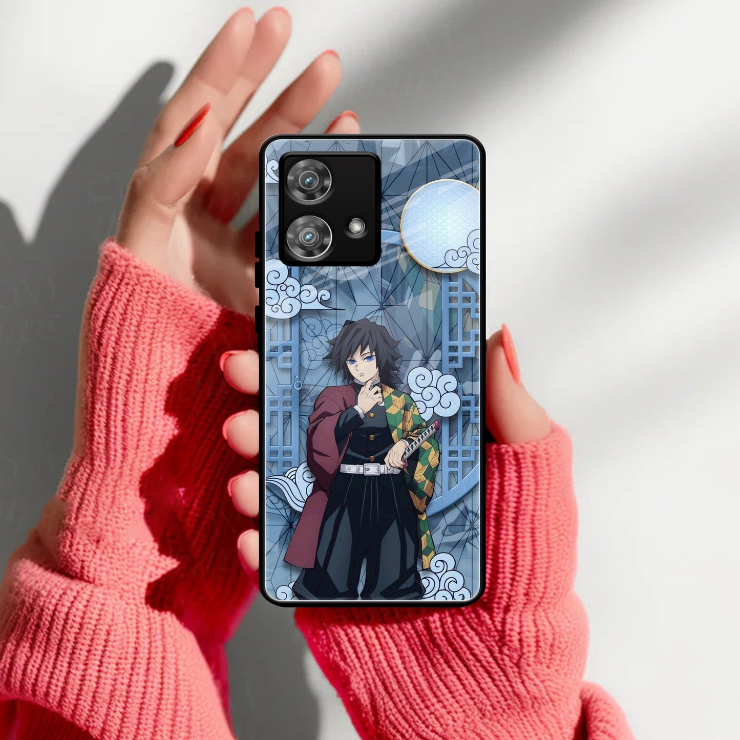 Giyu Tomioka Glass Case Cover For Motorola