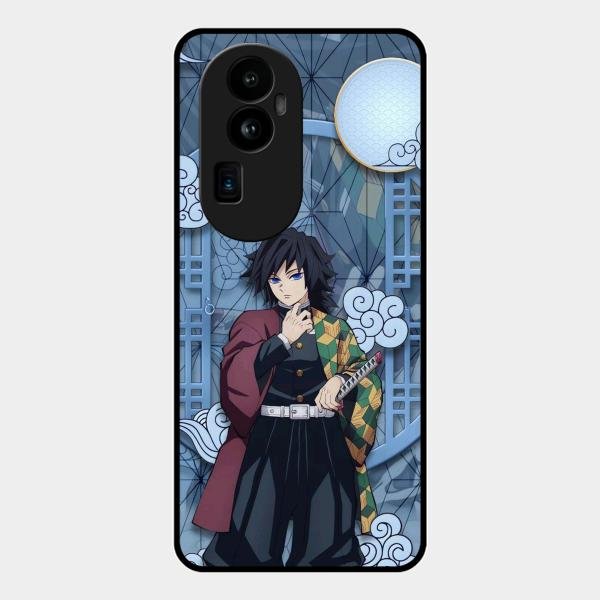 Giyu Tomioka Glass Case Cover For Oppo Reno 10 Pro Plus 5G