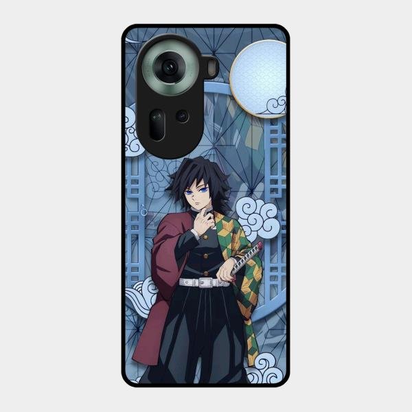 Giyu Tomioka Glass Case Cover For Oppo Reno 11 5G
