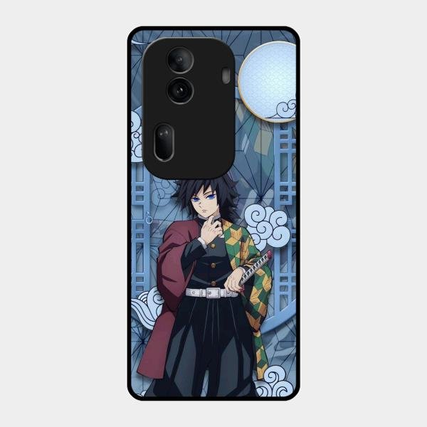 Giyu Tomioka Glass Case Cover For Oppo Reno 11 Pro 5G