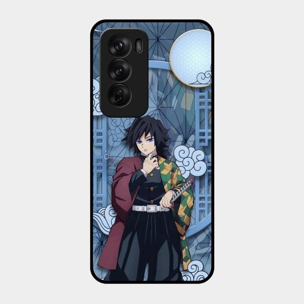 Giyu Tomioka Glass Case Cover For Oppo Reno 12 Pro 5G