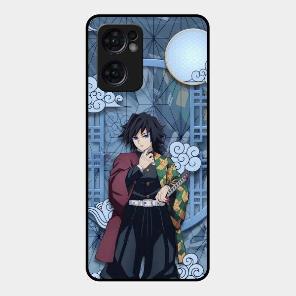 Giyu Tomioka Glass Case Cover For Oppo Reno 7 5G