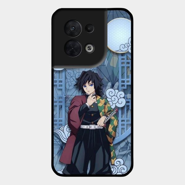 Giyu Tomioka Glass Case Cover For Oppo Reno 8 5G