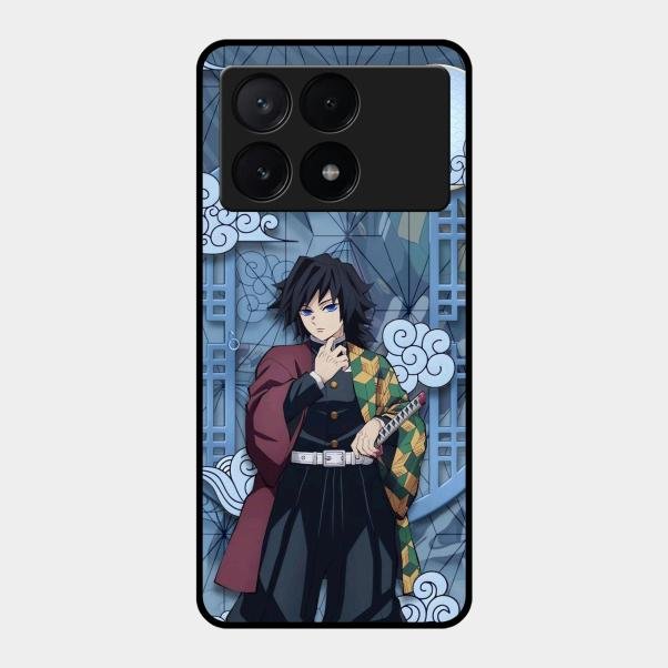 Giyu Tomioka Glass Case Cover For Poco X6 Pro 5G