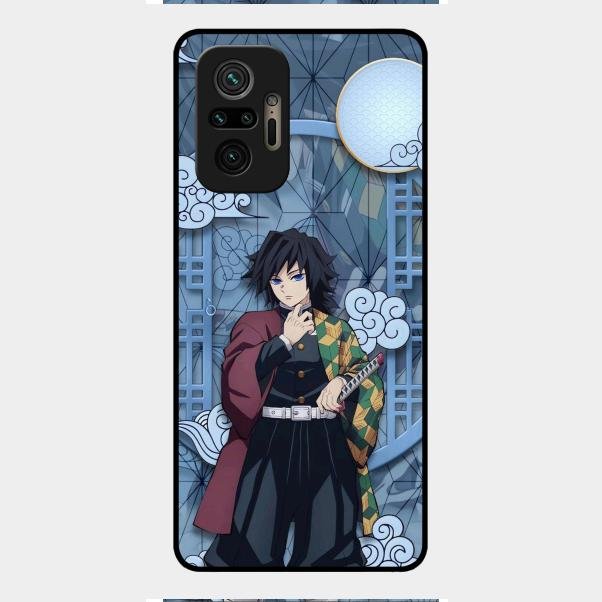 Giyu Tomioka Glass Case Cover For Redmi Note 10 Pro