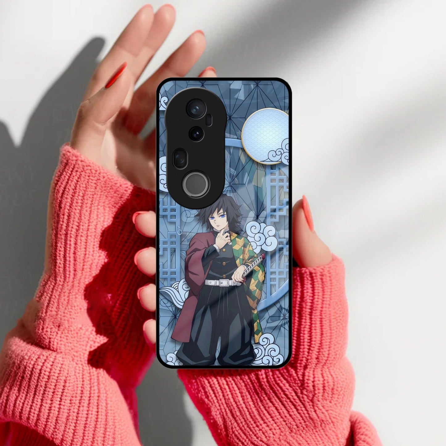 Giyu Tomioka Glass Case Cover For Vivo