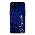 Glitter Customize Glass Case Cover Blue For iPhone 16e