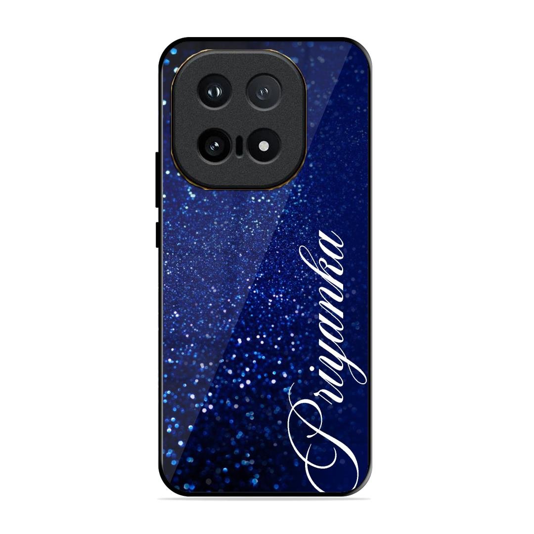 Glitter Customize Glass Case Cover Blue For iQOO 15 5G