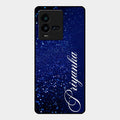 Glitter Customize Glass Case Cover Blue For Iqoo 9T 5G
