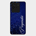 Glitter Customize Glass Case Cover Blue For Iqoo Neo 6 5G