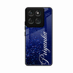 Glitter Customize Glass Case Cover Blue For Motorola Edge 60 5G