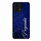 Glitter Customize Glass Case Cover Blue For Motorola G84 5G