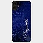 Glitter Customize Glass Case Cover Blue For Nothing Cmf Phone 1
