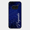 Glitter Customize Glass Case Cover Blue For Nothing Phone 2a